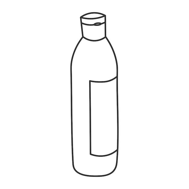 A plastic or glass bottle for detergent Packaging of liquid for hygiene A bottle with a lid