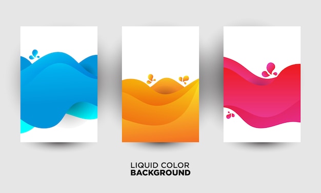 Plastic liquid gradient waves sale banner template