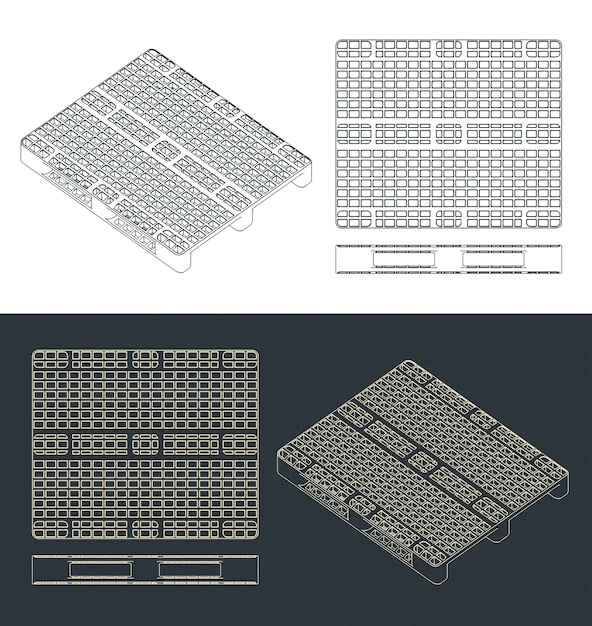 Plastic pallet blueprints