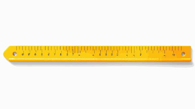 Plastic Ruler Measure Instrument Icon Isolated on White Background