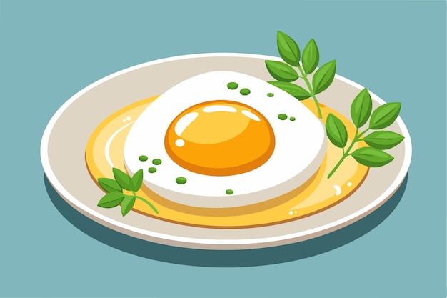 a plate of food that has an egg on it