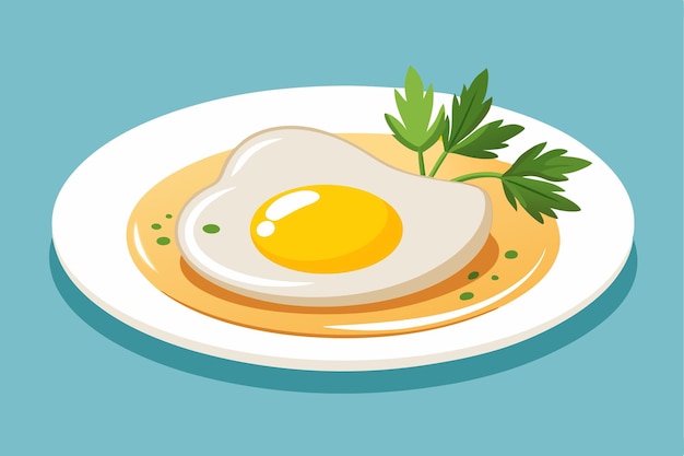 Vector a plate of food with an egg on it