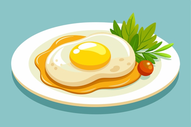 a plate of food with a fried egg on it