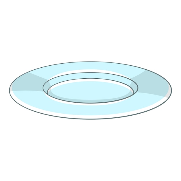 Plate icon Cartoon illustration of plate vector icon for web