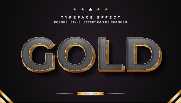 Platinum and Gold Text Style Effect