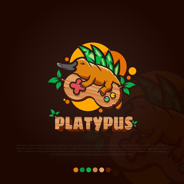 Platypus Logo Design Premium Vector