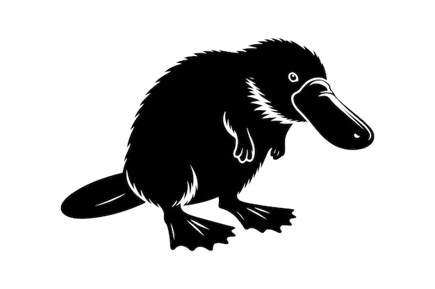 Platypus Silhouette Vector