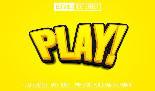 Play 3d editable text effect