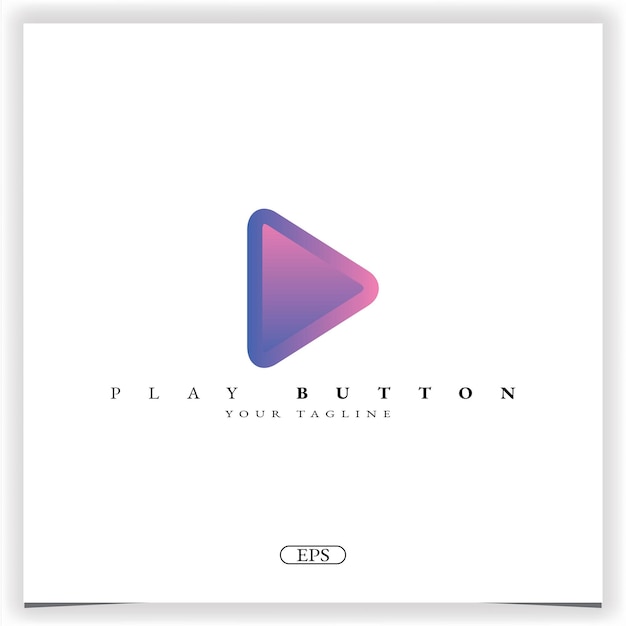 Play button logo premium elegant template vector eps 10