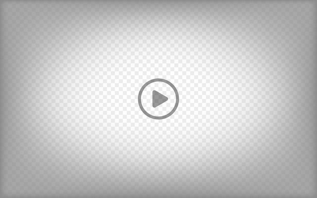 Play button on transparent backdrop Web video player Vector UI