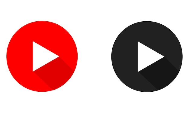 Play button vector flat icon video and audio symbol