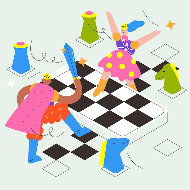 Play Chess on weekends illustration