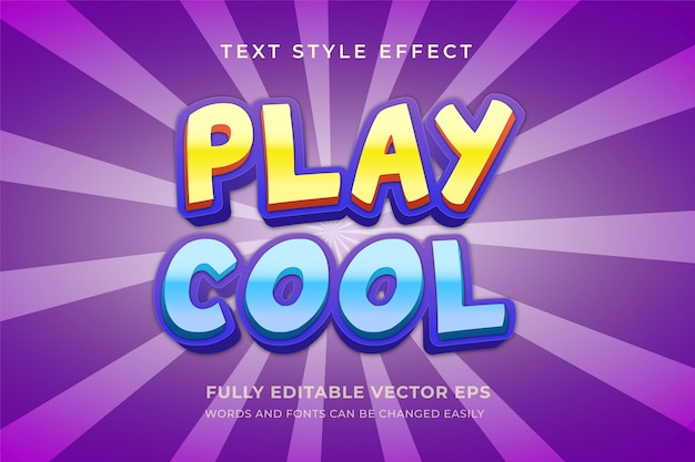 Play Cool Editable Multi color Text Style Effect