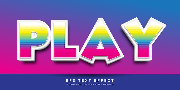 play editable text effect