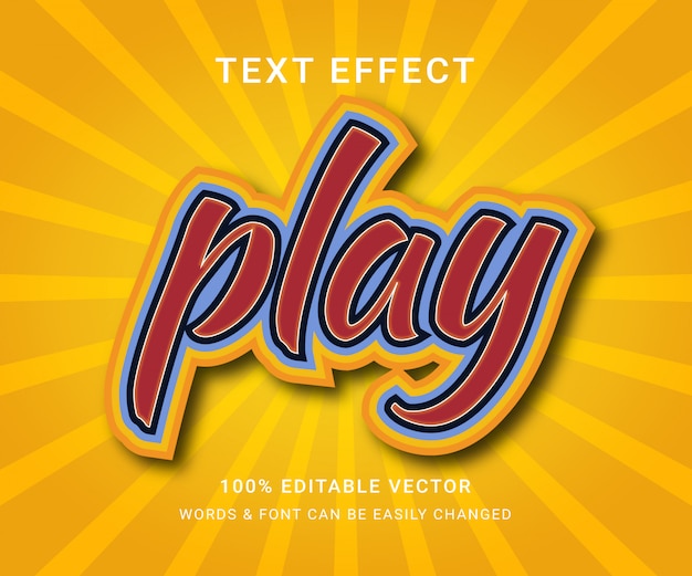 Play Full Editable Text Effect