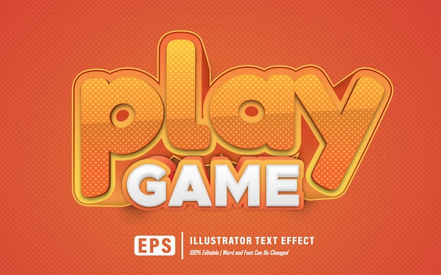 play game text effect - editable  