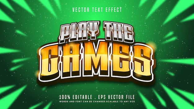 Play the games 3d editable text effect font style