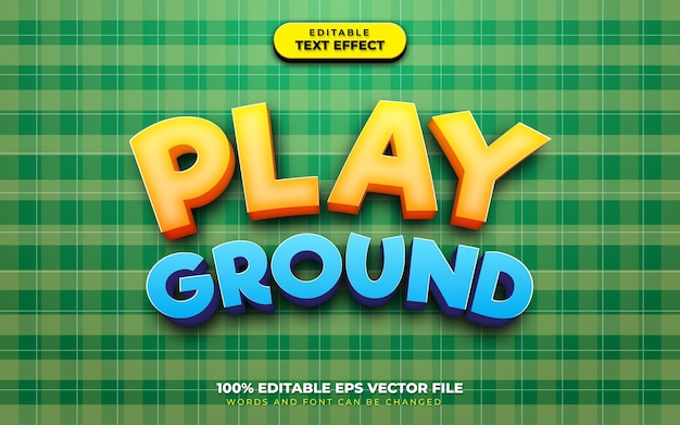 Play Ground Text Effect Style