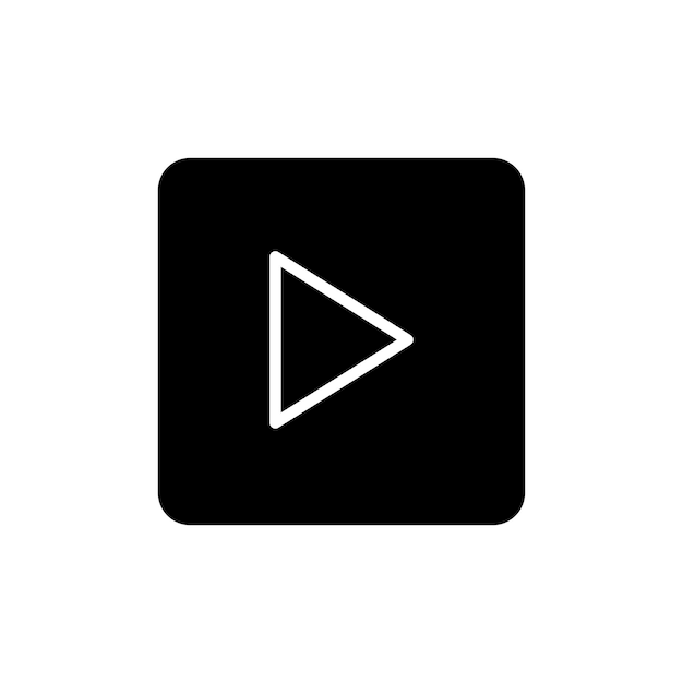 Play icon set video play button vector symbol start playing audio media buttton