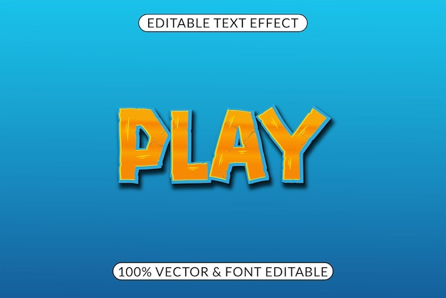 Play Lettering Design With Editable Gradient Text Effect