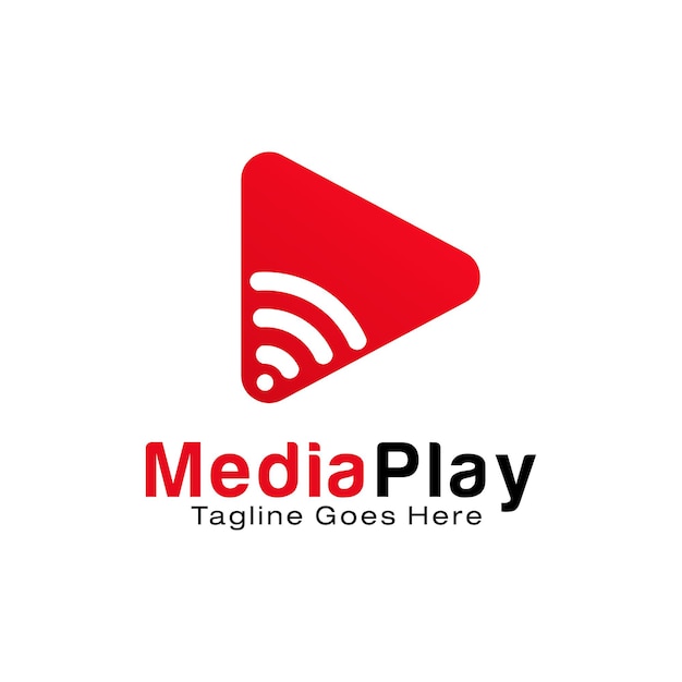 Play Media logo design template