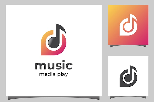 Play music vector logo design with guitar picks vector icon design