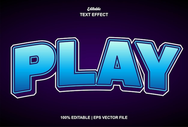 Play text effect in 3d style and editable