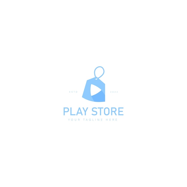 Play with store logo design illustration icon