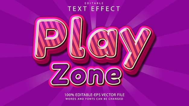 Play zone text effect