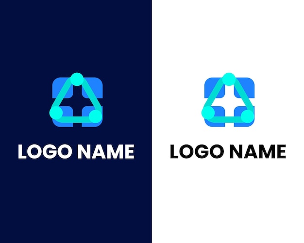 player with building business logo design template