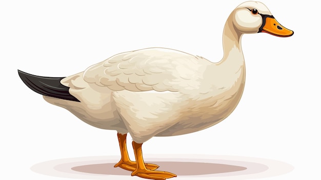 Playful Cartoon Goose Illustration for Vector Designs