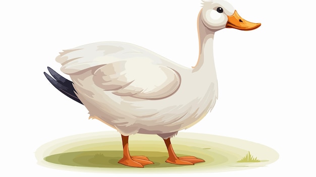 Playful Cartoon Goose Illustration for Vector Designs