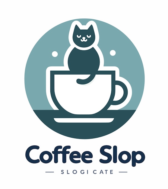 Vector playful cat cafe logos blend feline charm with coffee culture creating inviting and memorable branding for a unique culinary experience