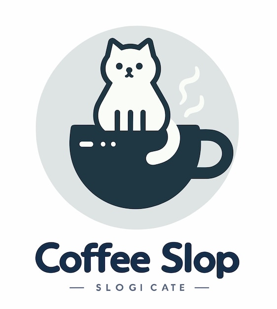 Vector playful cat cafe logos blend feline charm with coffee culture creating inviting and memorable branding for a unique culinary experience