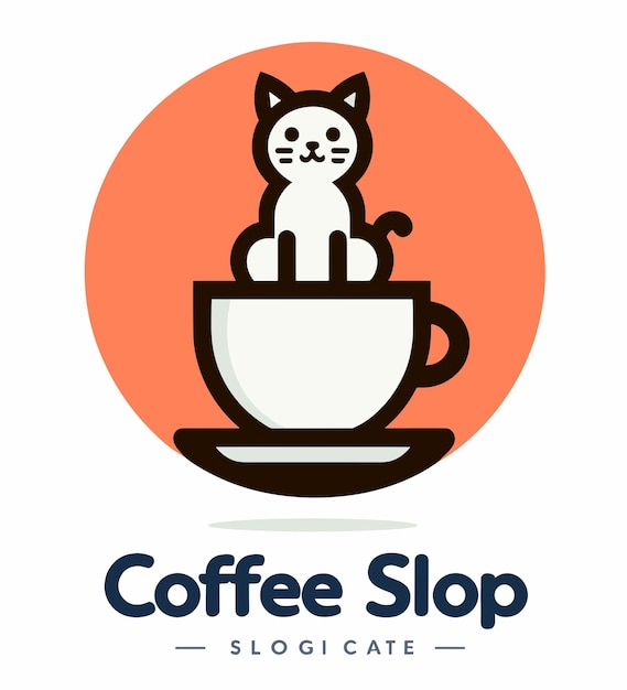 Vector playful cat cafe logos blend feline charm with coffee culture creating inviting and memorable branding for a unique culinary experience