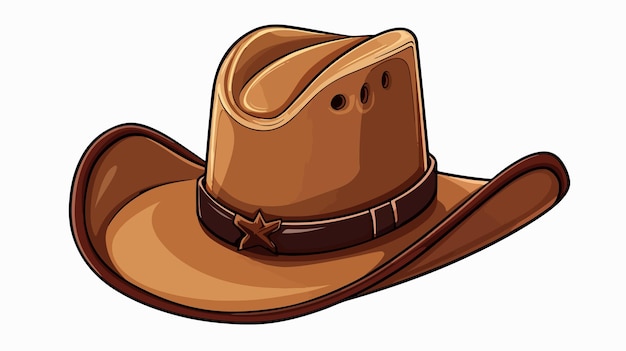 Playful Cowboy Hat Cartoon Vector Illustration