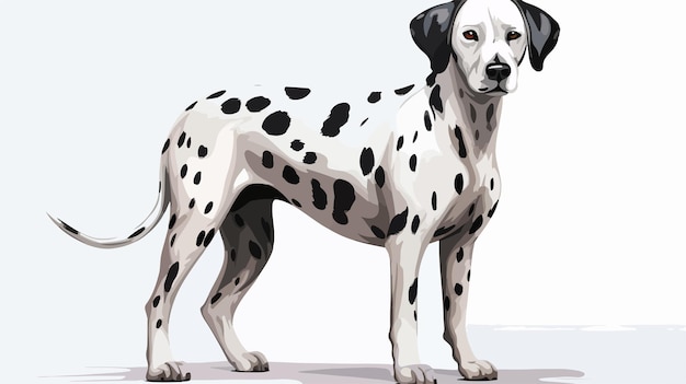 Vector playful dalmatian dog skin cartoon illustration vector