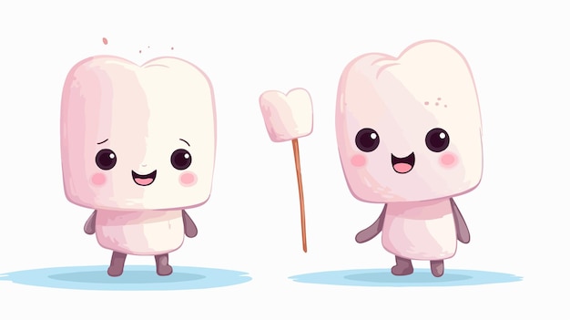 Playful Marshmallow Cartoon Character Design for Projects