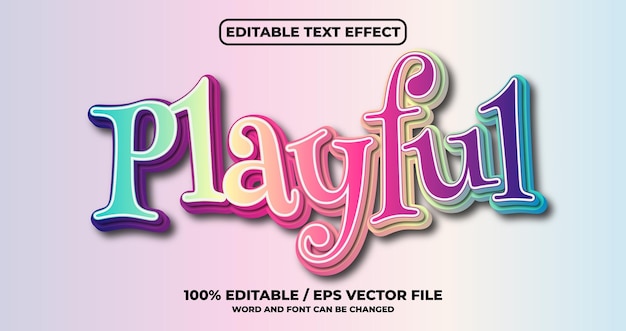 Playful text effect