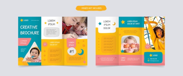 playful trifold brochure design templates