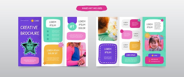 playful trifold brochure design templates