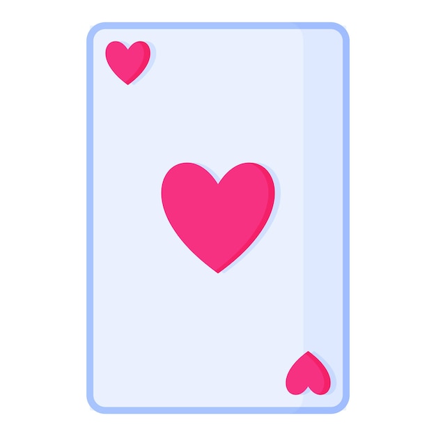 Playing card with a heart. Wedding and valentine day concept.