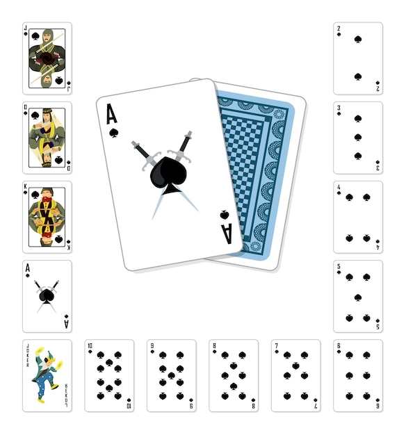 Playing cards spade Ace