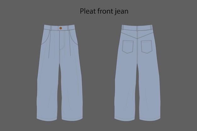 pleat front jean 1