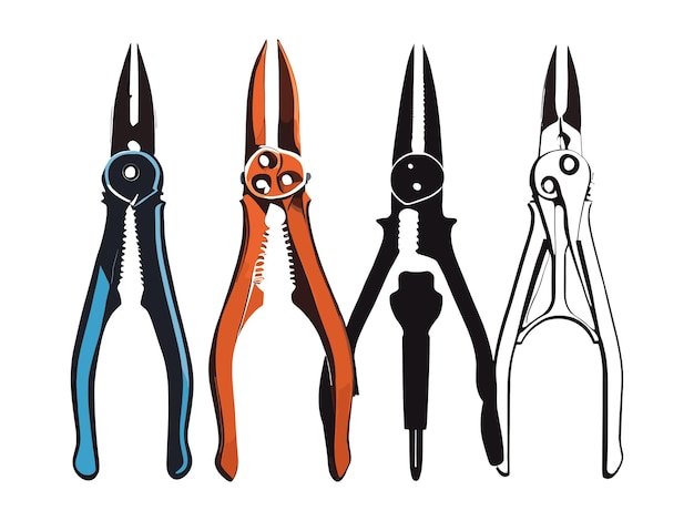 Pliers silhouette vector design electric element tools