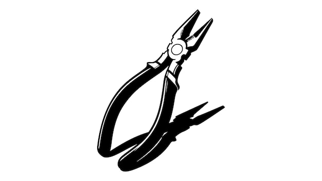 Vector pliers silhouette vector illustration