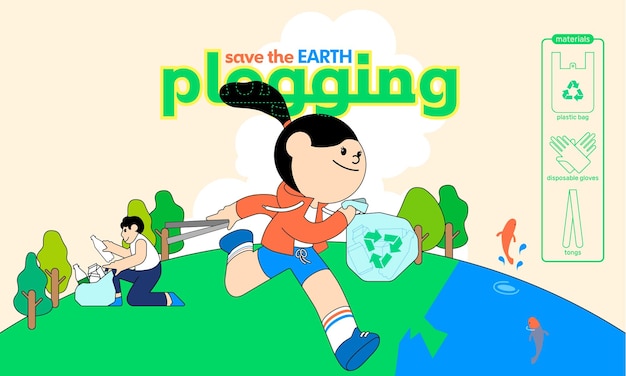 Plogging creates a clean earth