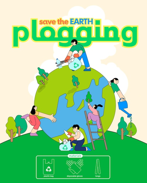 Plogging creates a clean earth