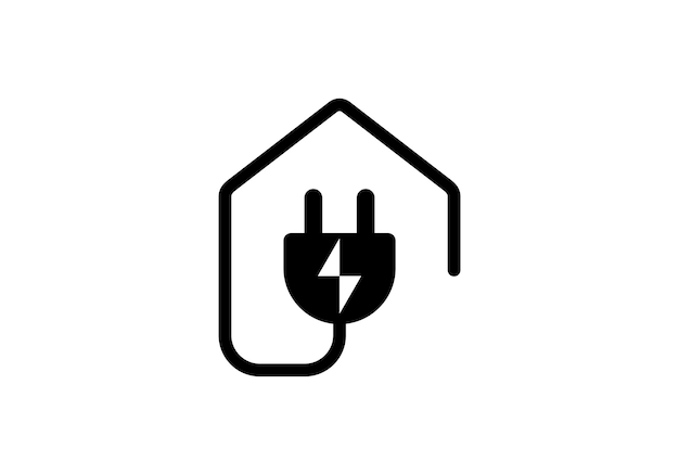 plug house logo vector creative energy real estate symbol icon