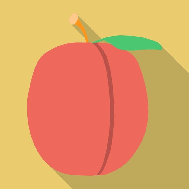 Plum icon with long shadow